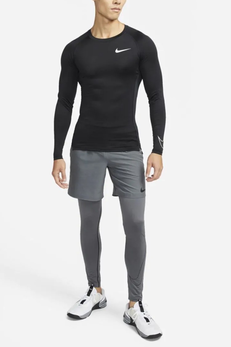 Футболка чоловіча Nike M Np Df Tight Top Ls чорна DD1990-010 изображение 2