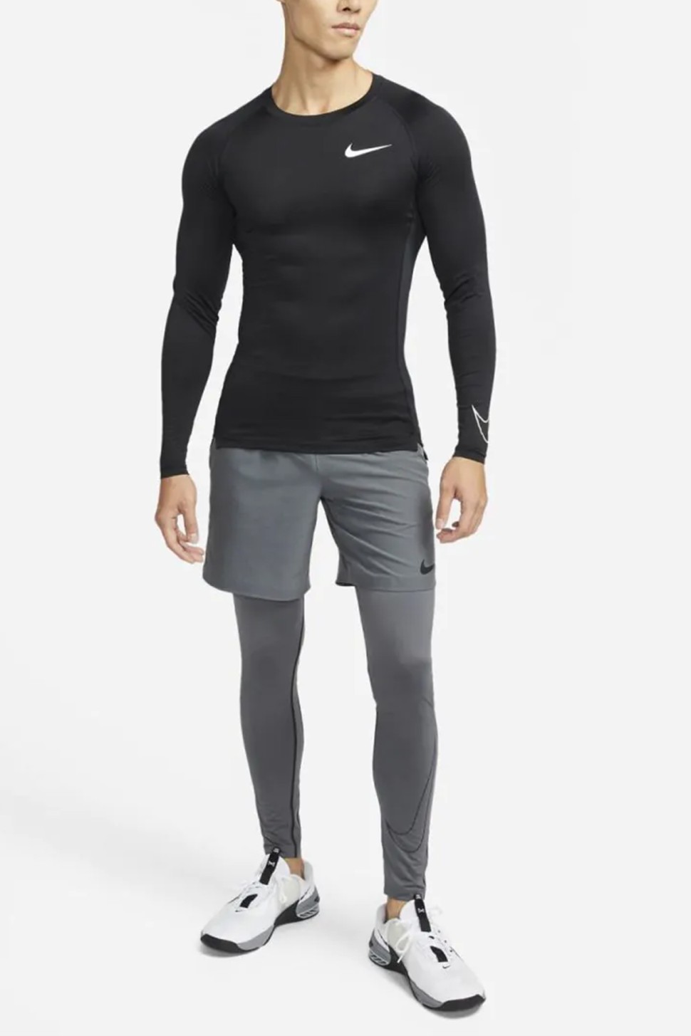 Футболка чоловіча Nike M Np Df Tight Top Ls чорна DD1990-010 — фото 2