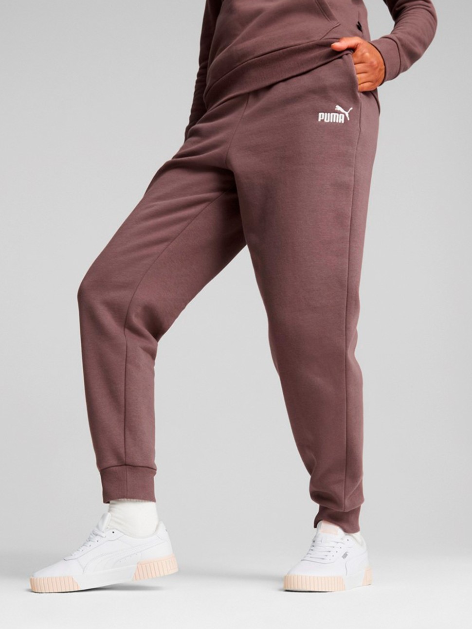 Штани жіночі Puma ESS+ Embroidery Pants бордові 67000775 — фото 4