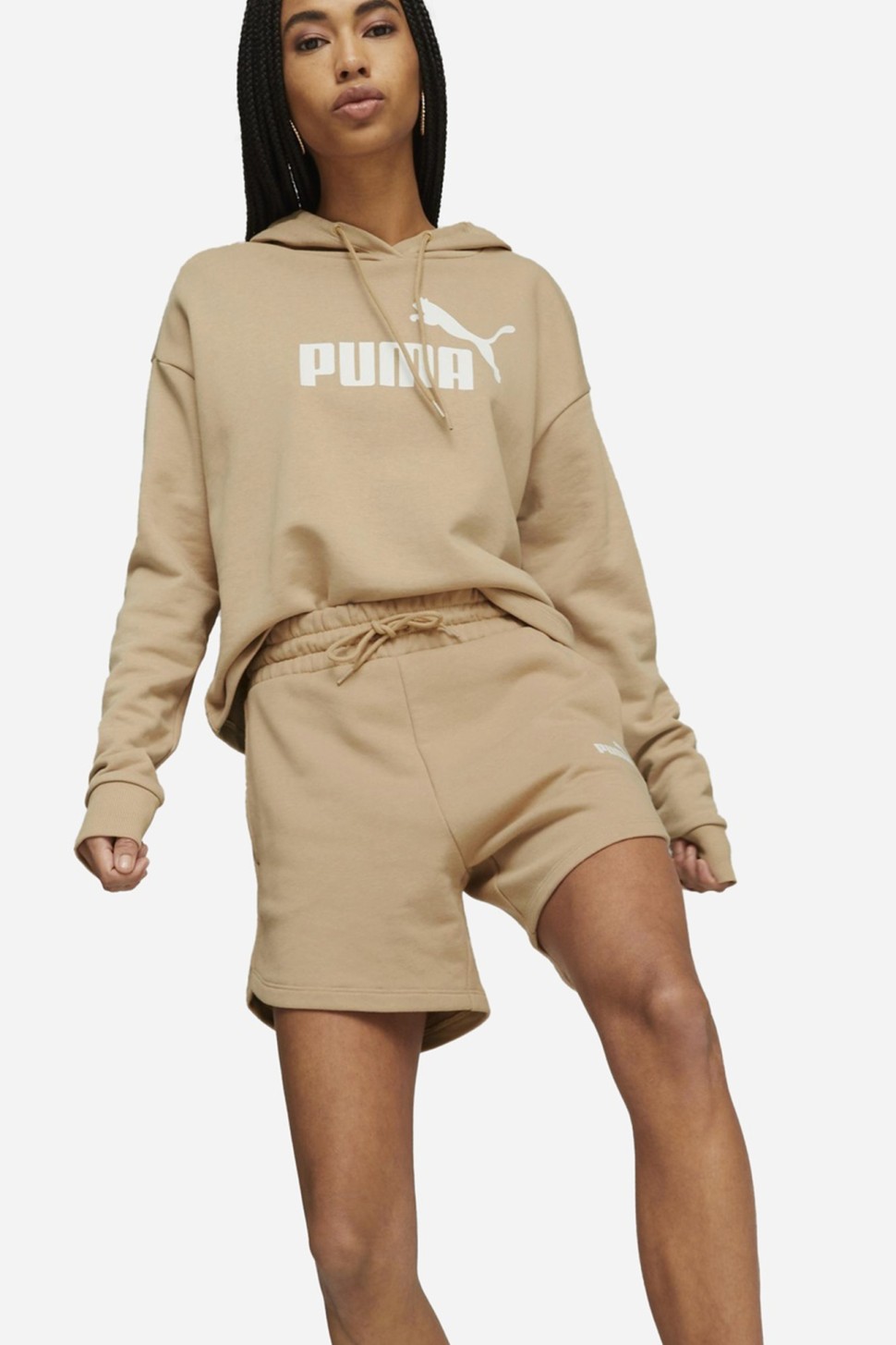Шорти жіночі Puma ESS High Waist Shorts бежеві 84833989 — фото 2