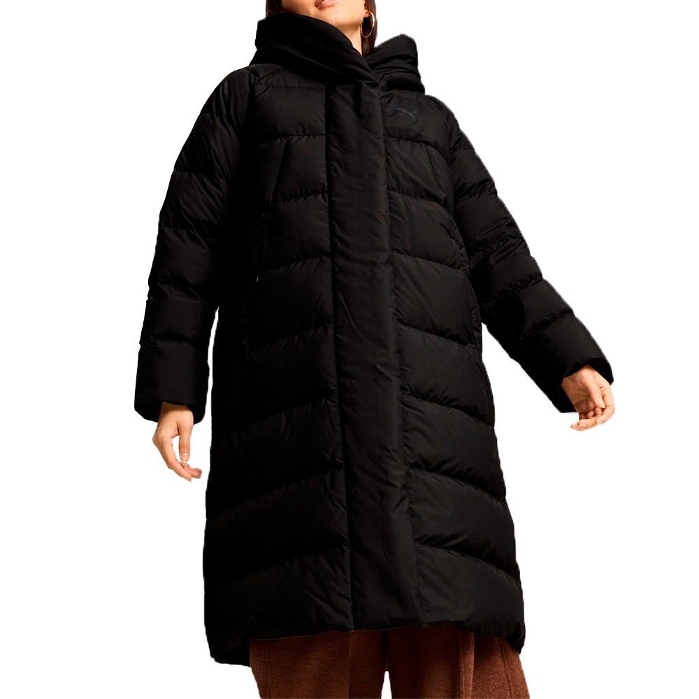 Куртка женская Puma Long down Coat черная 62649301
