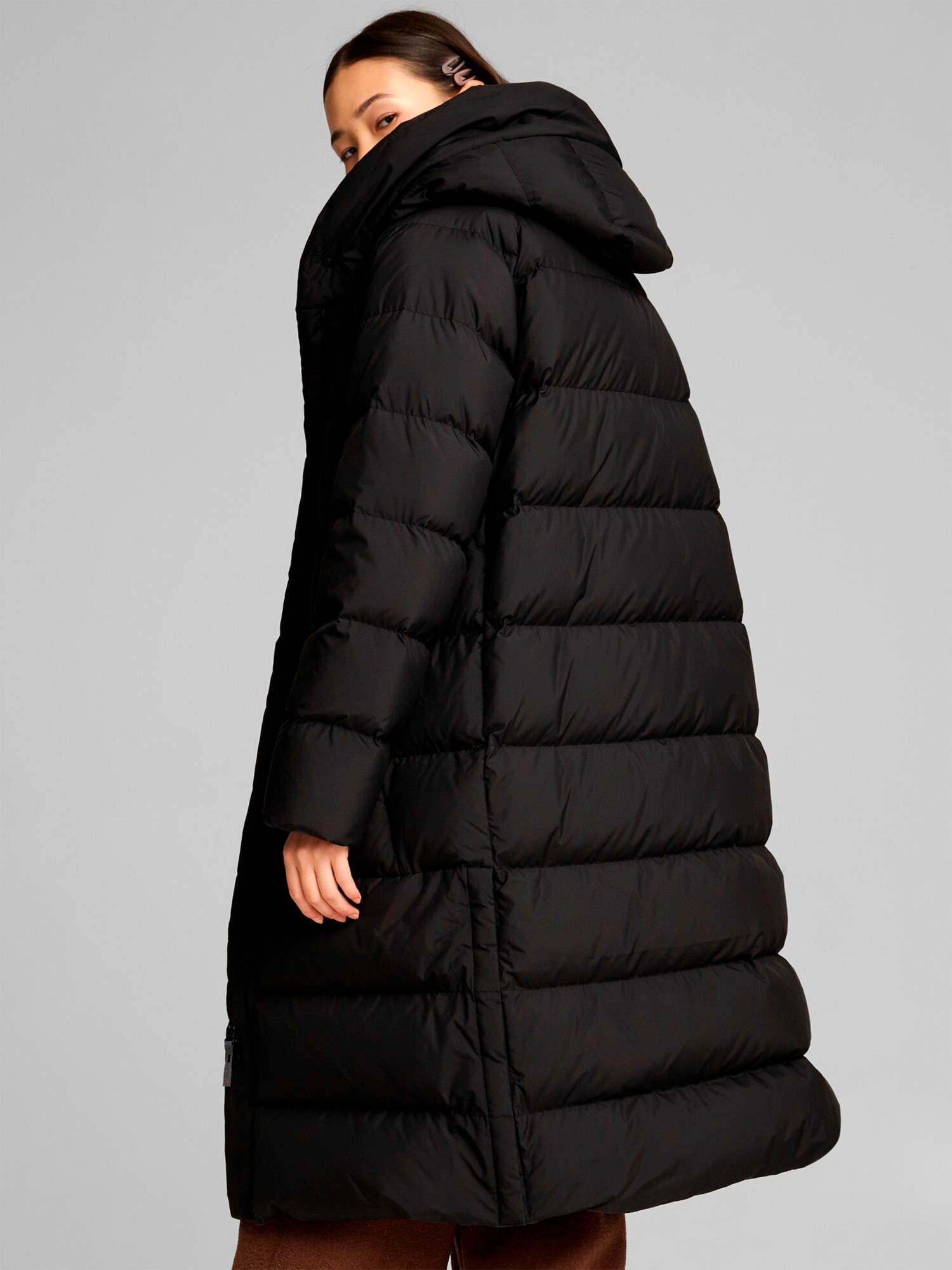 Куртка женская Puma Long down Coat черная 62649301 изображение 3