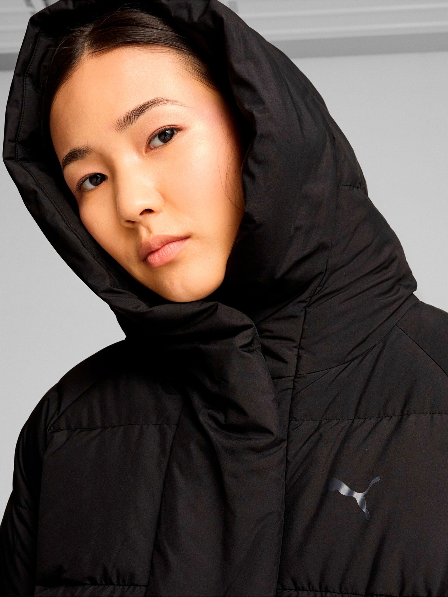 Куртка женская Puma Long down Coat черная 62649301 изображение 5