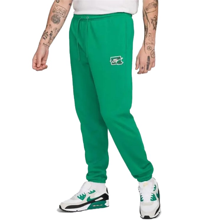 Брюки мужские Nike M NK CLUB FT CUFF PANT BOLT зеленые FZ0766-365