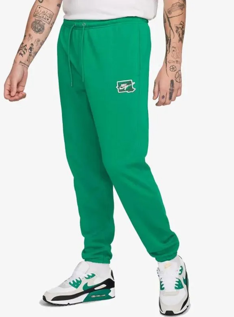 Брюки мужские Nike M NK CLUB FT CUFF PANT BOLT зеленые FZ0766-365 — фото 2 — Sport City Брюки мужские Nike M NK CLUB FT CUFF PANT BOLT зеленые FZ0766-365 — фото 2