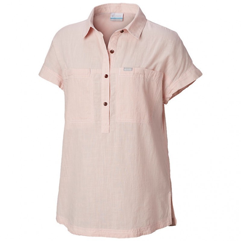 Сорочка жіноча Columbia Pinnacle Peak Popover Shirt рожева 1837251-618 — фото 1