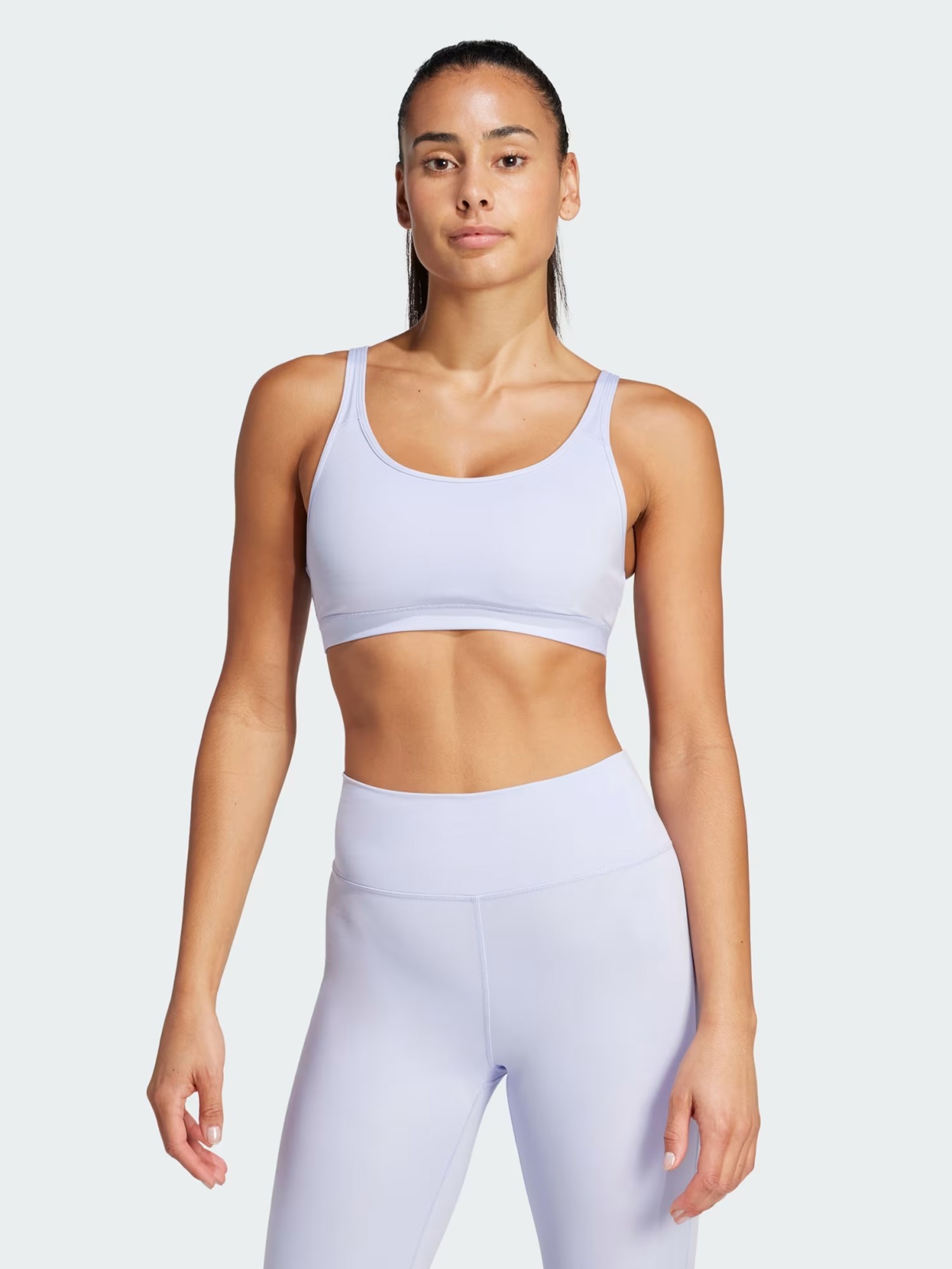 Бра жіночий Adidas ALL ME ESS MS фіолетовий JJ2654 изображение 2