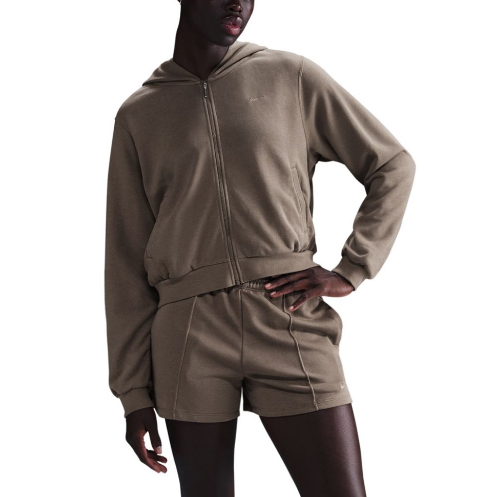 Толстовка жіноча Nike W NSW NK CHLL FT FZ HDY коричнева FN2415-233 — фото 1