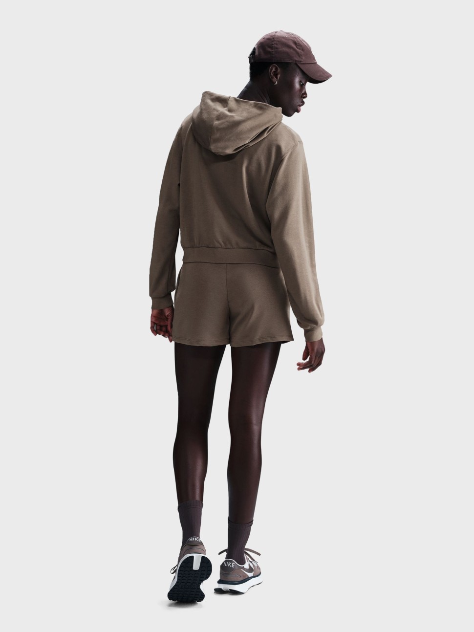 Толстовка жіноча Nike W NSW NK CHLL FT FZ HDY коричнева FN2415-233 — фото 3