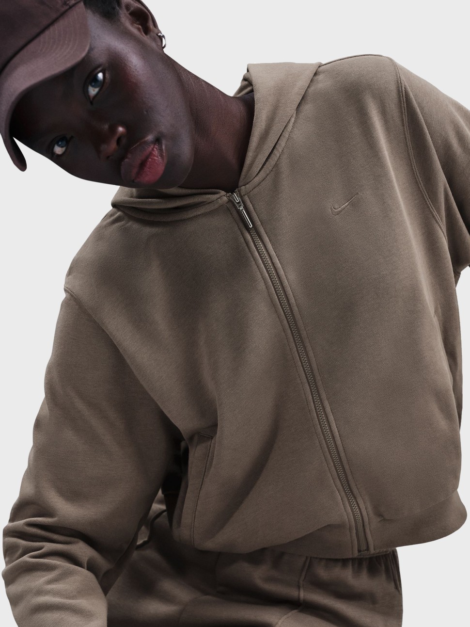 Толстовка жіноча Nike W NSW NK CHLL FT FZ HDY коричнева FN2415-233 — фото 6