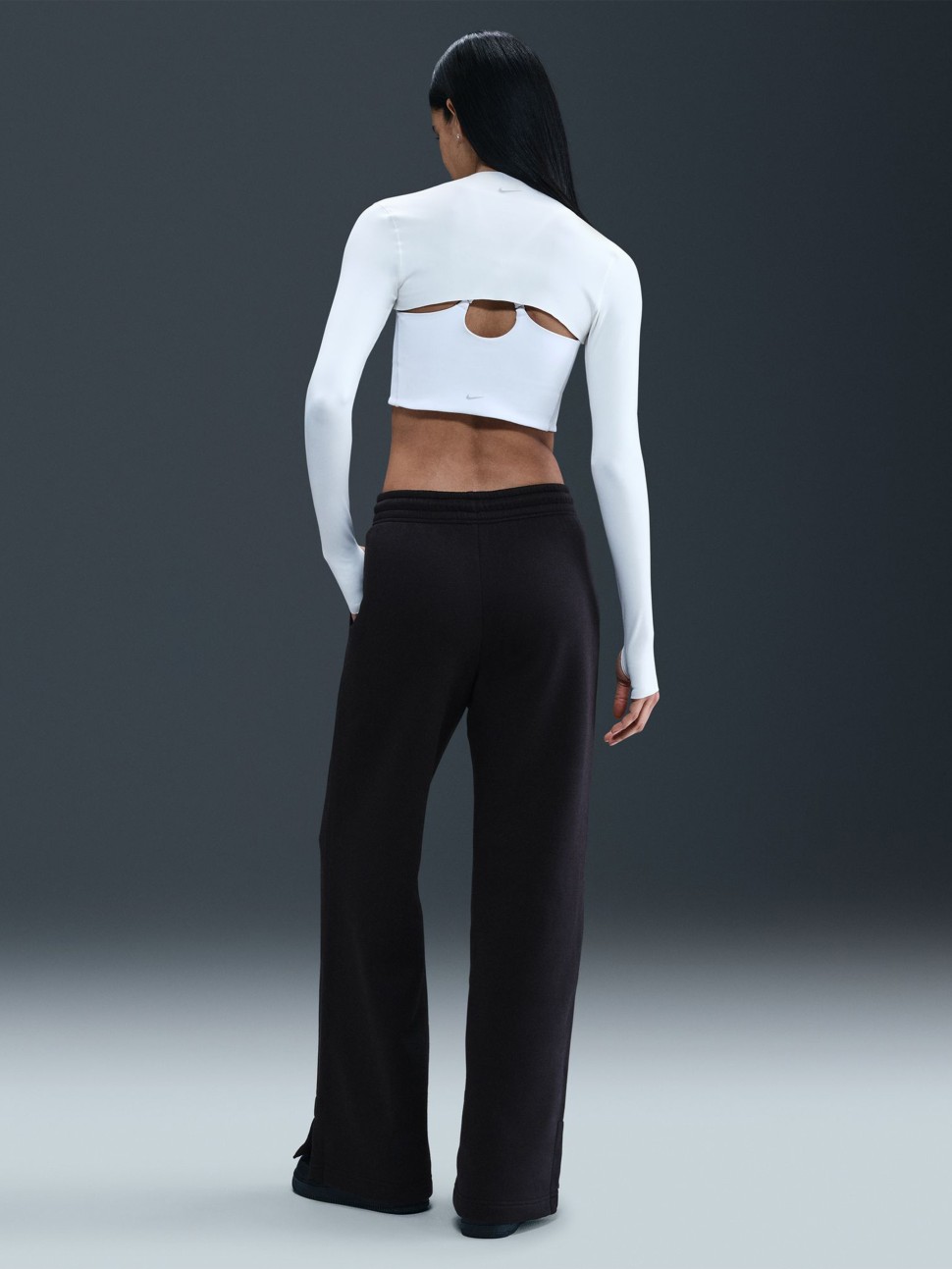 Штани жіночі Nike W NSW PHNX FLC HR PANT WIDE 2 чорні IH1011-010 — фото 9