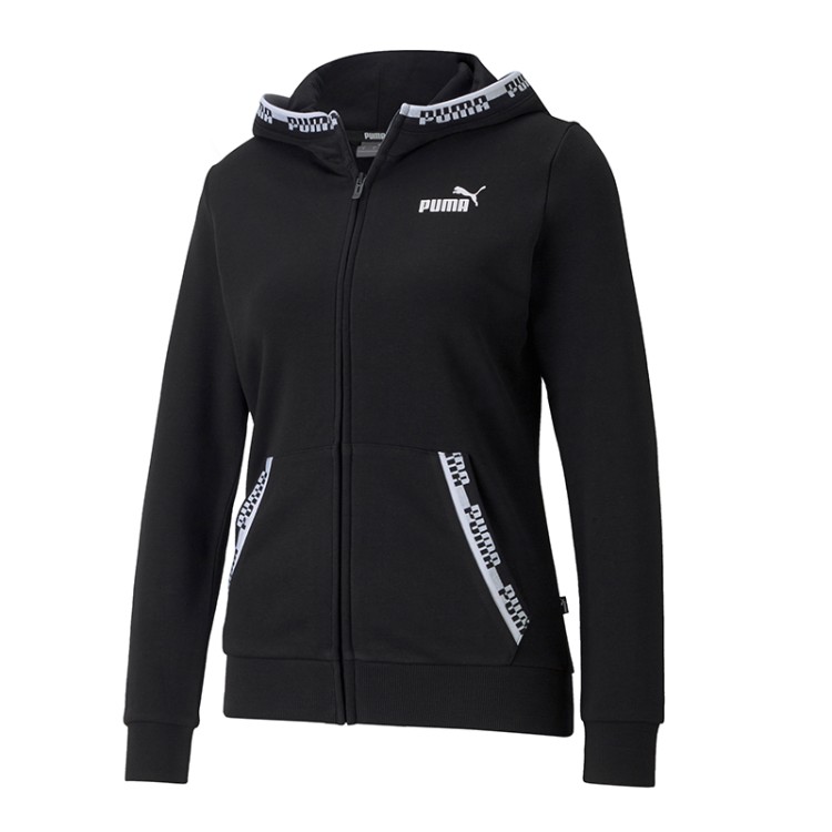 Толстовка женская Puma Amplified Full-Zip Hoodie черная 58591101 изображение 1