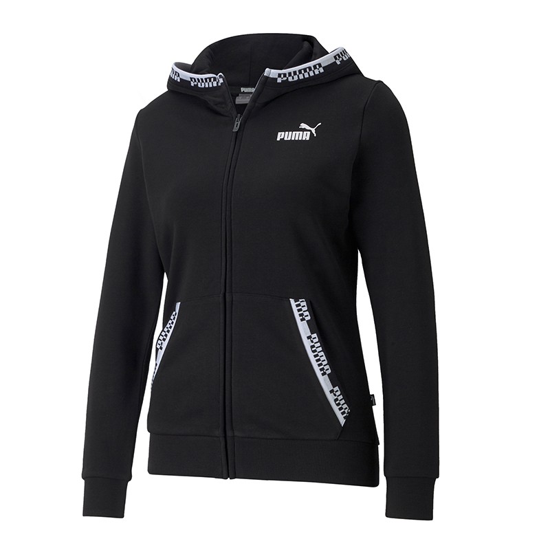 Толстовка женская Puma Amplified Full-Zip Hoodie черная 58591101 изображение 1