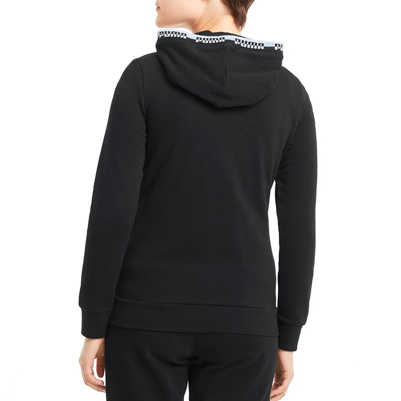 Толстовка жіноча Puma Amplified Full-Zip Hoodie чорна 58591101  — фото 4