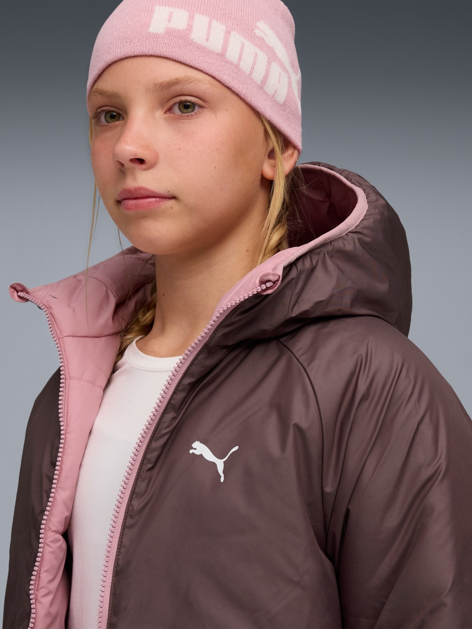 Куртка дитяча Puma Reversible Puffer Jacket рожева 68840765 — фото 4