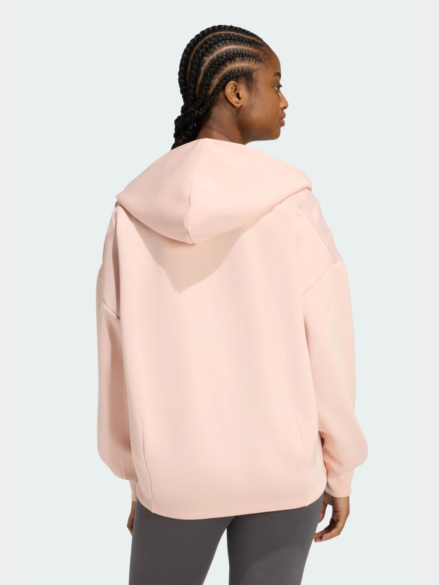 Толстовка женская Adidas W FI 3S MT HD розовая KB4231 изображение 3