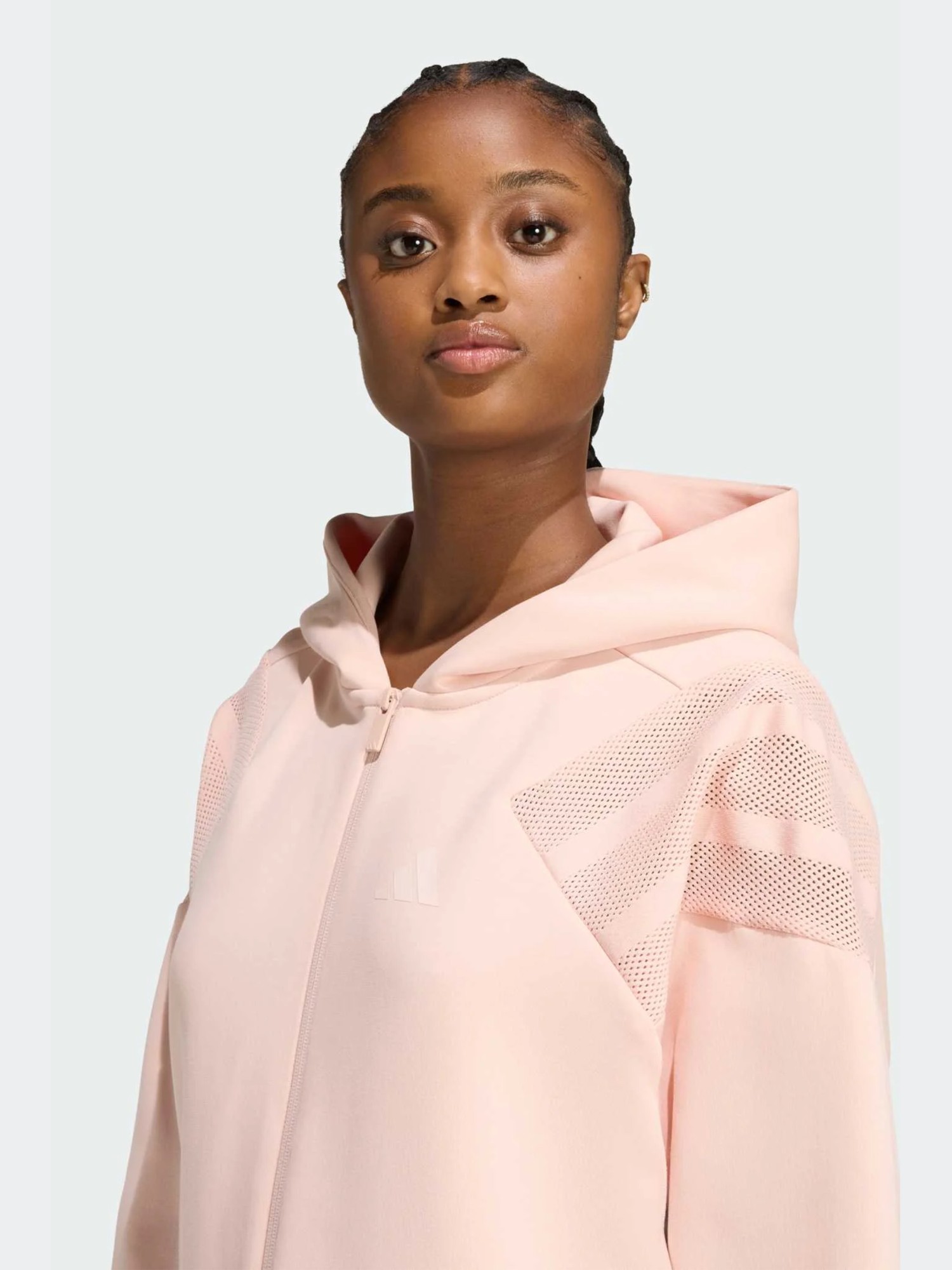 Толстовка женская Adidas W FI 3S MT HD розовая KB4231 изображение 4