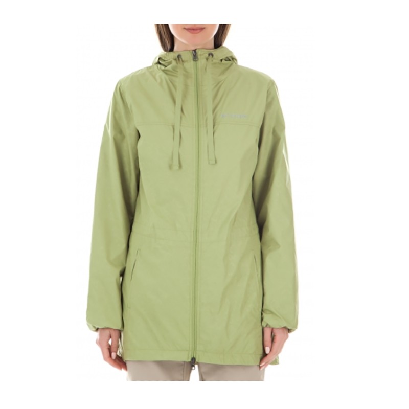 Ветровка женская Columbia Auroras Wake™ II Long Rain Jacket зеленая 1819211-970 изображение 3