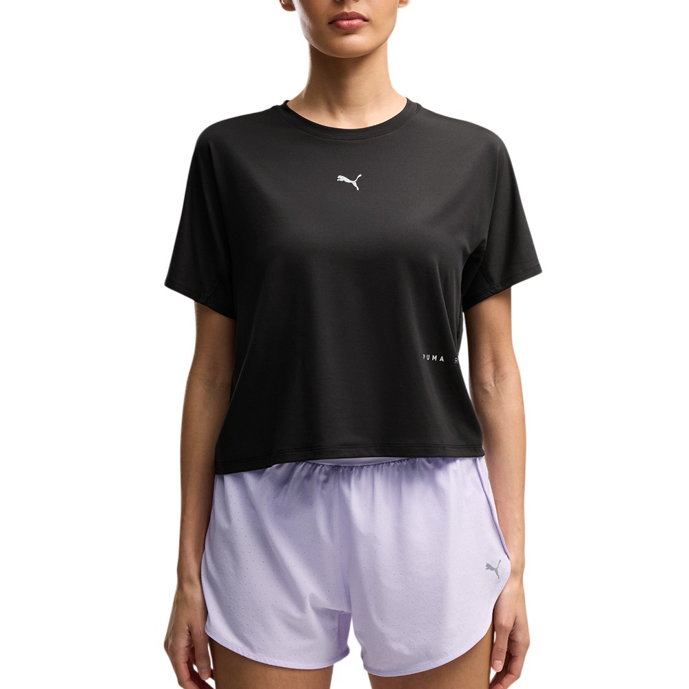Футболка женская Puma W Run BRIGHTSTRIDE Cloudspun Tee черная 52898801
