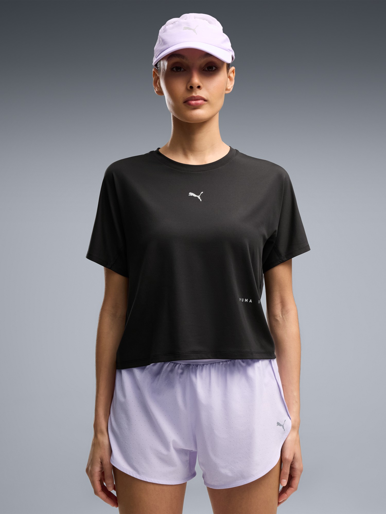 Футболка женская Puma W Run BRIGHTSTRIDE Cloudspun Tee черная 52898801 изображение 2