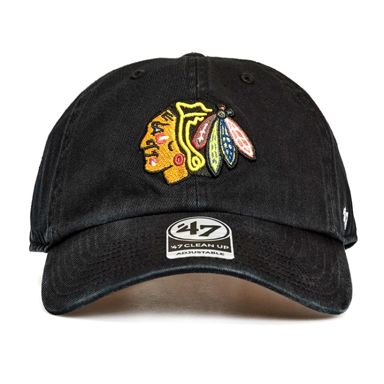Бейсболка  47 Brand Chicago Blackhawks черная H-RGW04GWS-BK  изображение 1