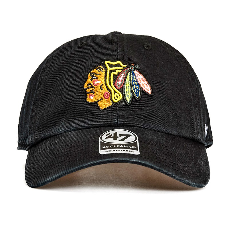 Бейсболка  47 Brand Chicago Blackhawks черная H-RGW04GWS-BK  изображение 1