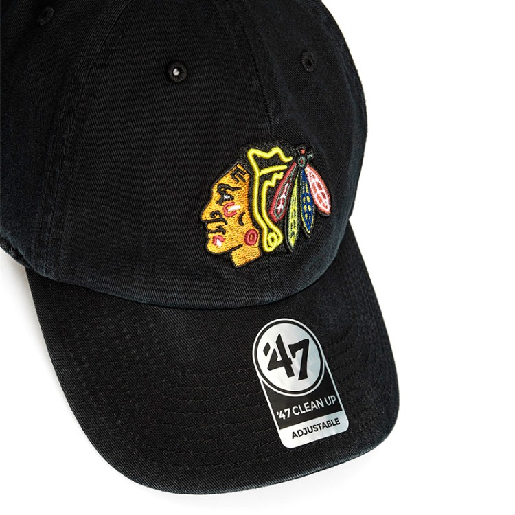 Бейсболка  47 Brand Chicago Blackhawks черная H-RGW04GWS-BK  изображение 2