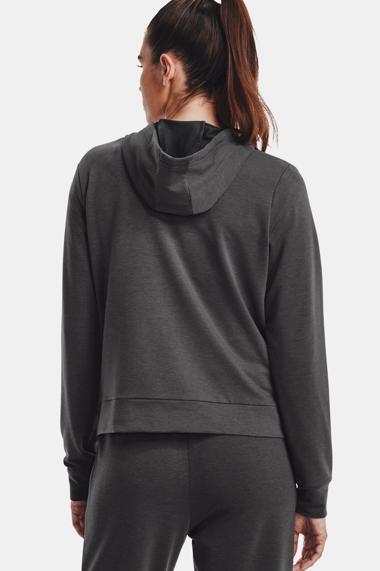 Толстовка женская Under Armour Rival Terry Fz Hoodie серая 1369853-010 изображение 3
