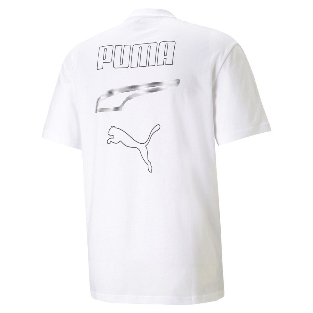 Футболка мужская Puma REBEL Graphic Tee белая 58782402 изображение 2