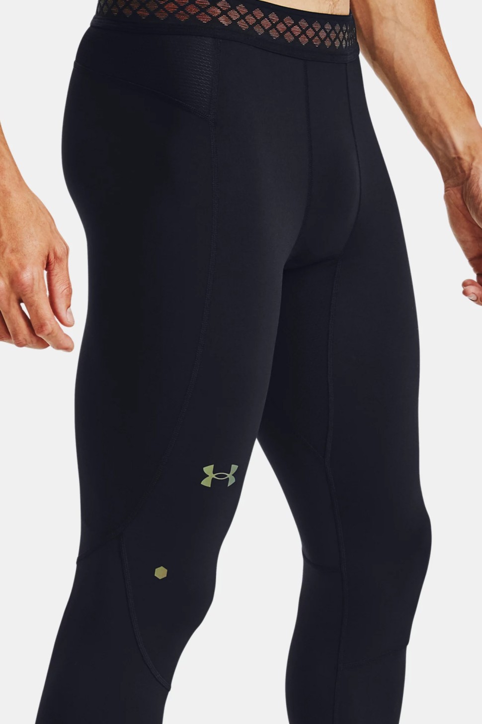 Легінси чоловічі Under Armour UA HG Rush 2.0 Leggings чорні 1356625-001 — фото 2