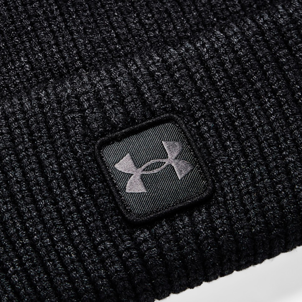 Шапка Under Armour UA Halftime Ribbed чорна 1373092-001 — фото 2