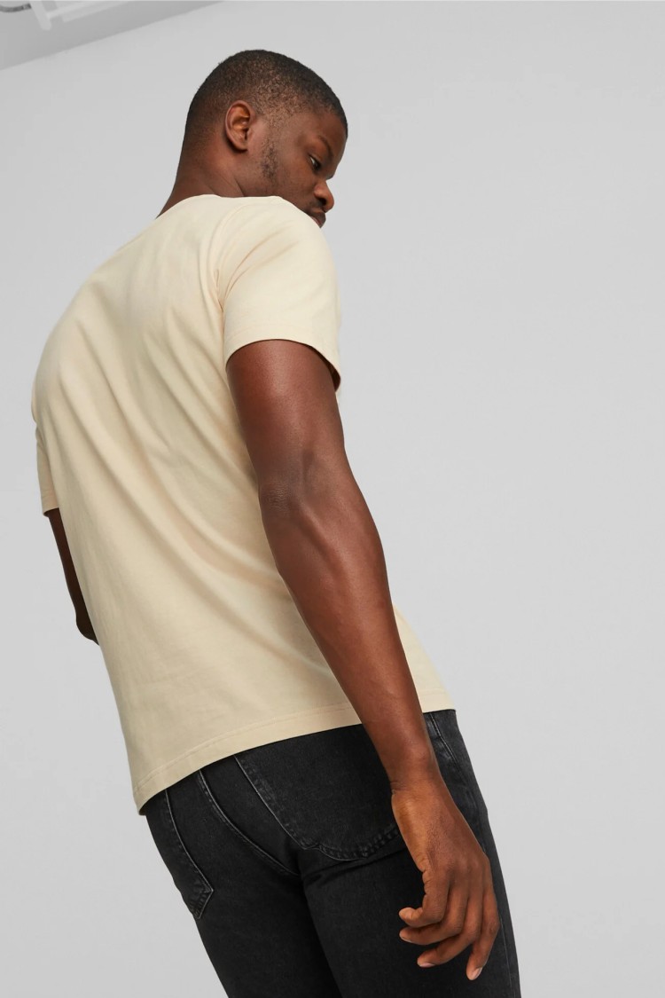 Футболка чоловіча Puma ESS ELEVATED Tee бежева 84988388 изображение 3