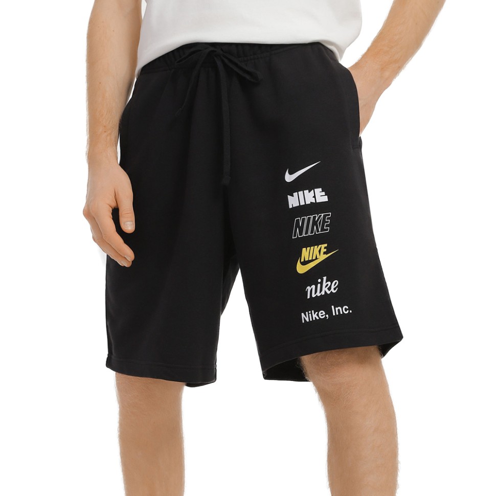 Шорти чоловічі Nike M NK CLUB+ FT SHORT MLOGO чорні FB8830-010 — фото 1