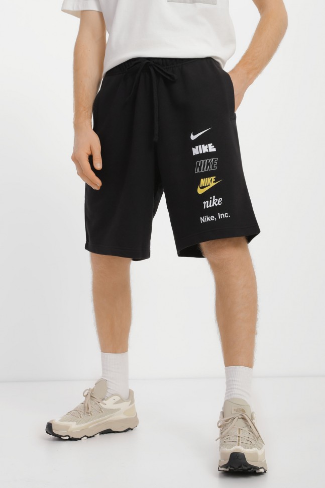 Шорти чоловічі Nike M NK CLUB+ FT SHORT MLOGO чорні FB8830-010 изображение 2