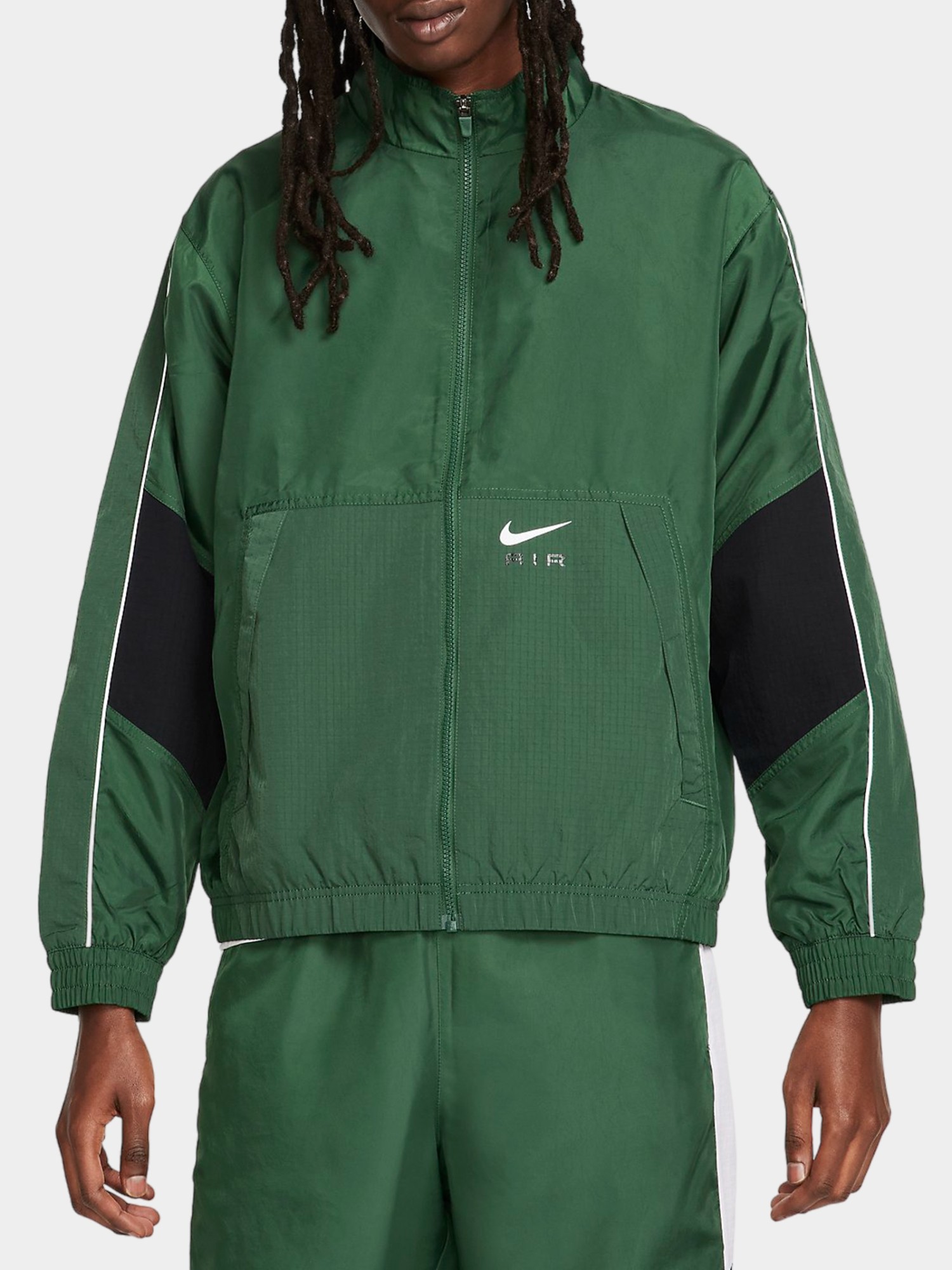 Толстовка мужская Nike M NSW SW AIR TRACKTOP WV зеленая FN7687-323 изображение 2