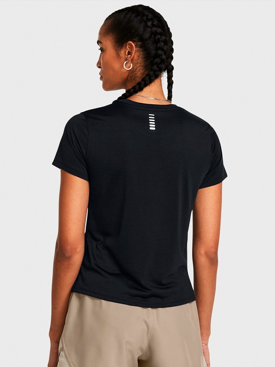 Футболка жіноча Under Armour UA Streaker SS чорна 1382434-001 — фото 3