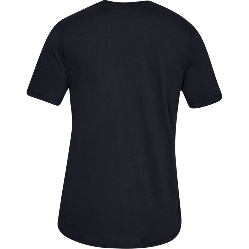 Футболка мужская Under Armour SPORTSTYLE SS DROP HEM черная 1329617-001 — фото 2