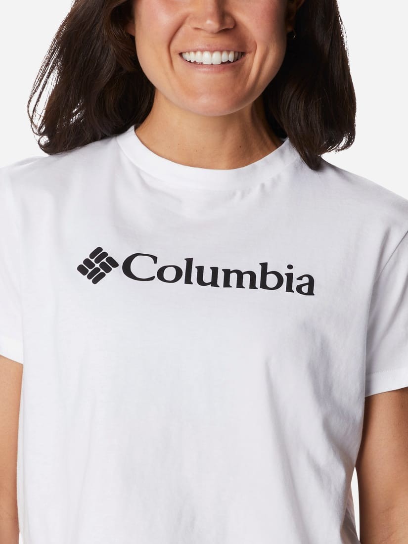 Футболка женская Columbia NORTH CASCADES™ CROPPED TEE белая 1930053-101 изображение 4