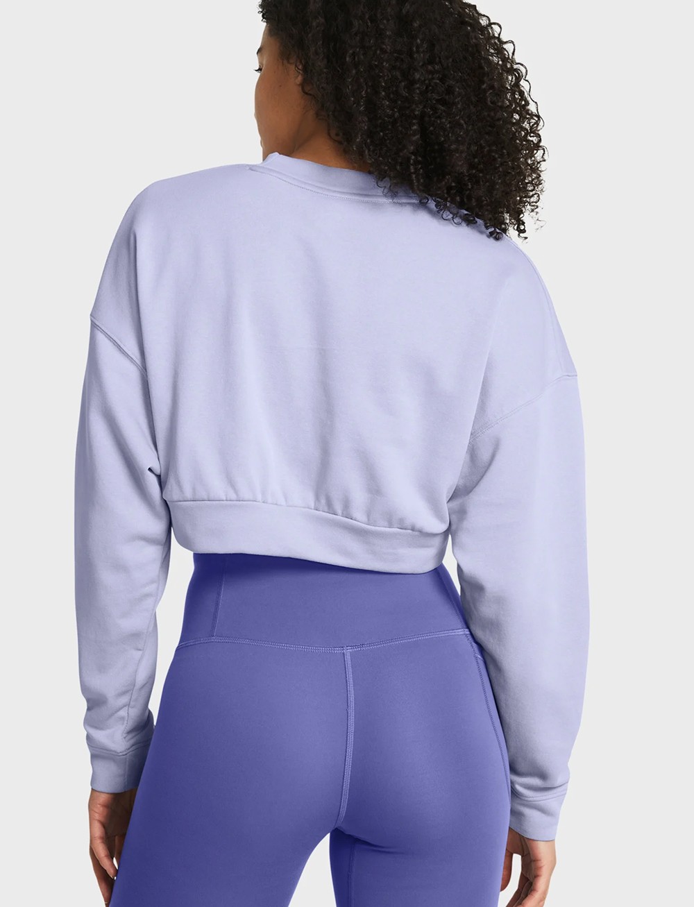 Толстовка жіноча Under Armour UA Rival Terry OS Crop Crw блакитна 1382738-539 изображение 3