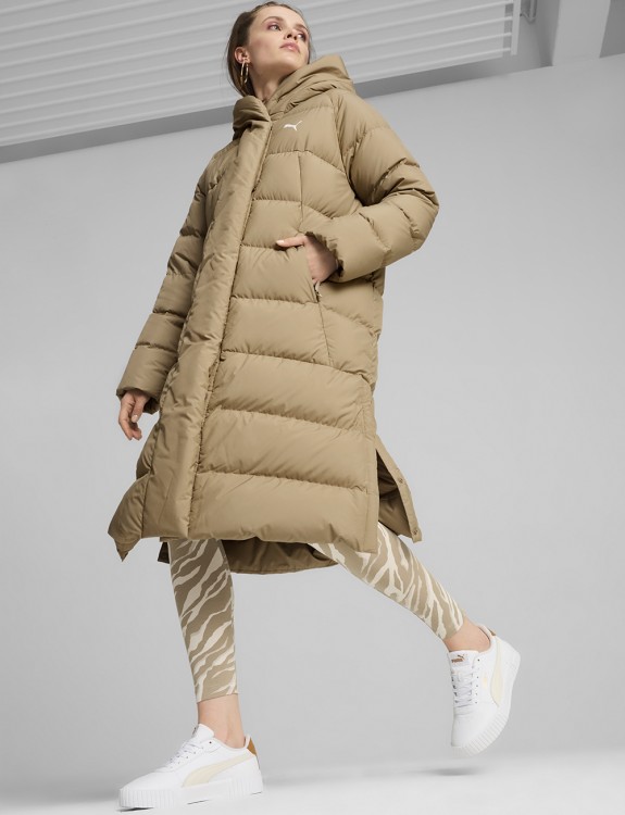 Куртка жіноча Puma Long down Coat бежева 62649367 изображение 3