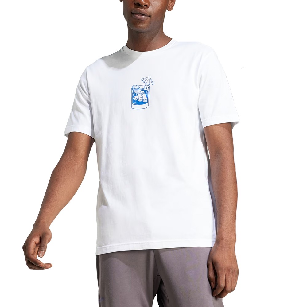 Футболка мужская Adidas M L DRINK TEE белая JJ4013