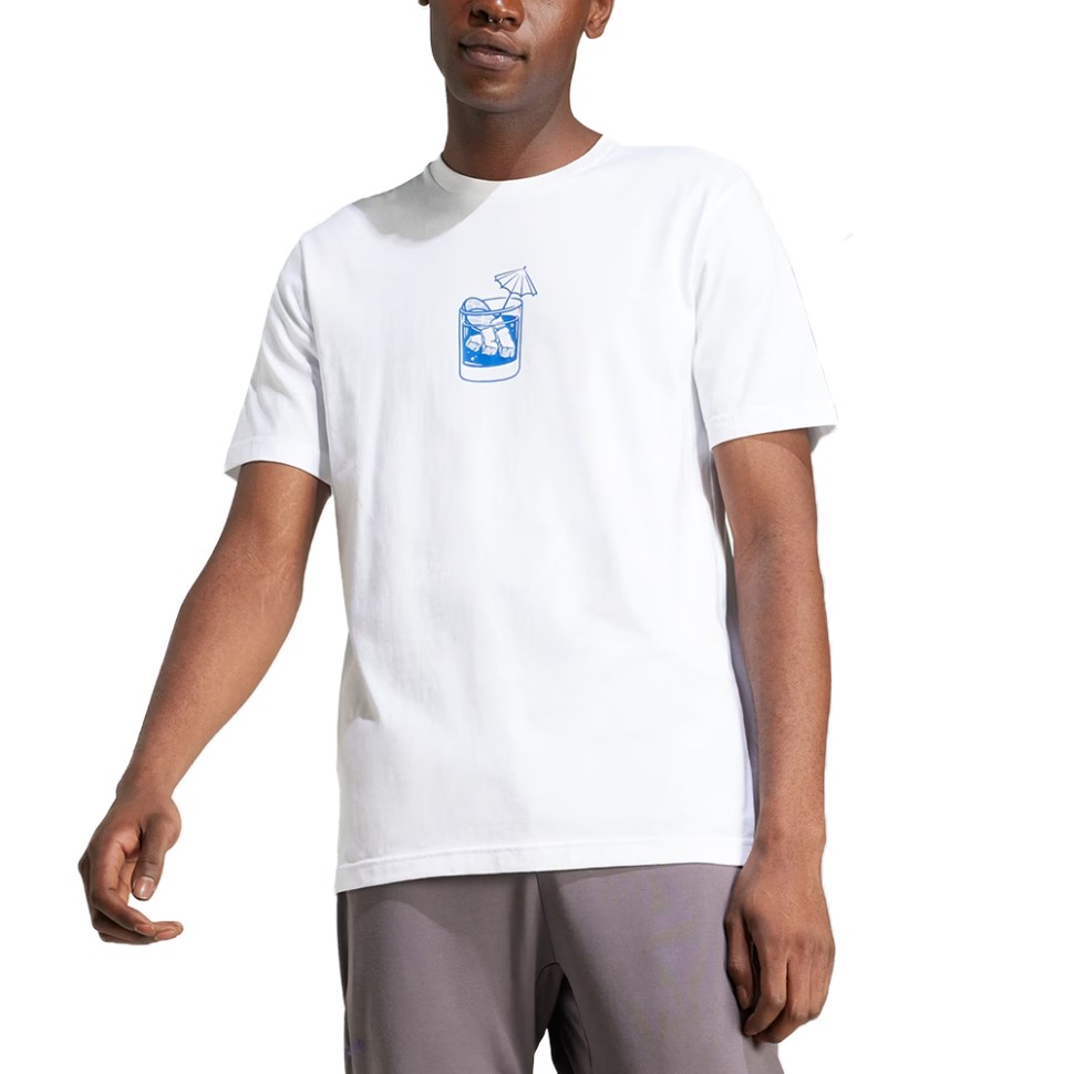 Футболка мужская Adidas M L DRINK TEE белая JJ4013 изображение 1