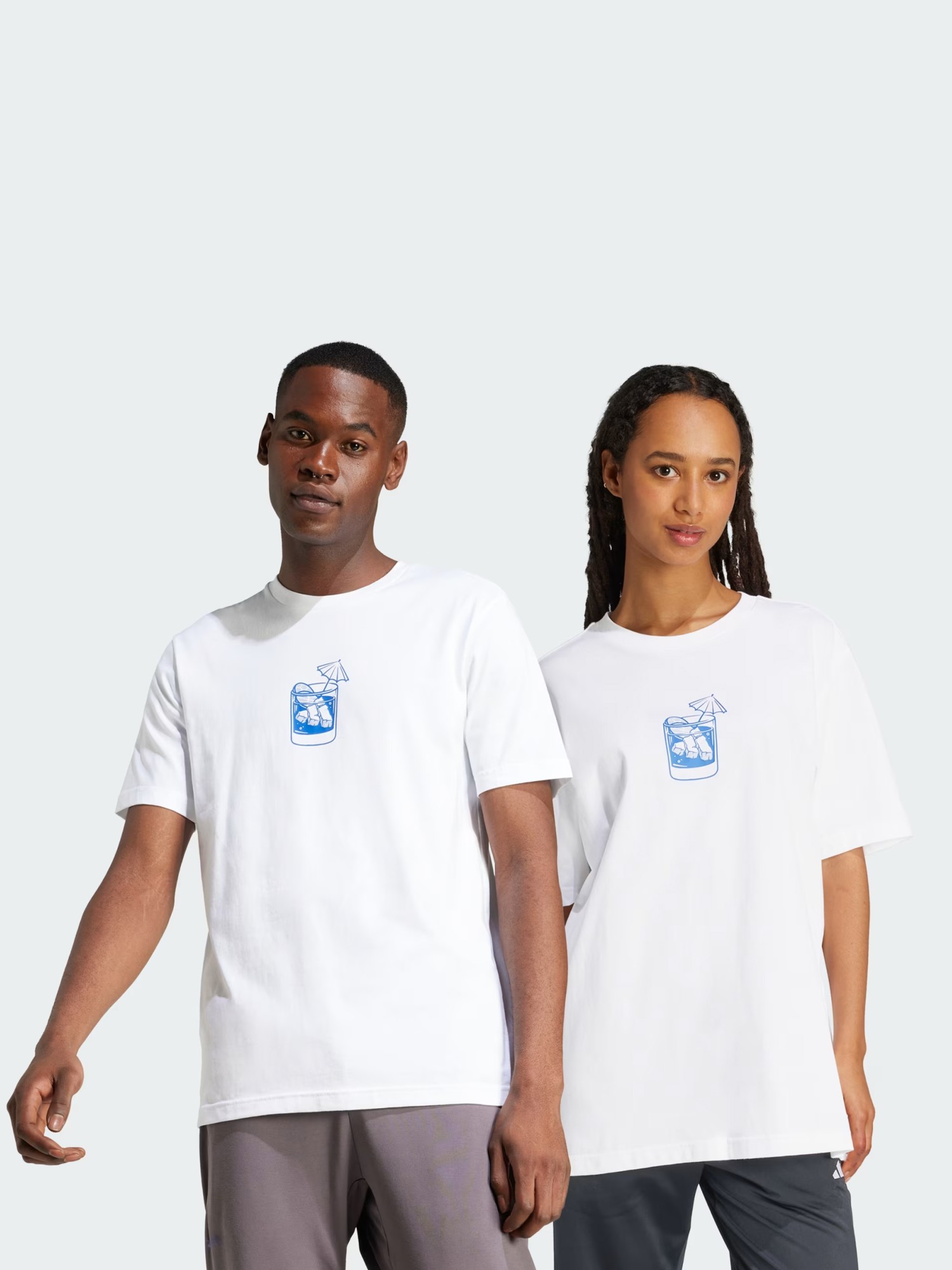 Футболка мужская Adidas M L DRINK TEE белая JJ4013 изображение 2