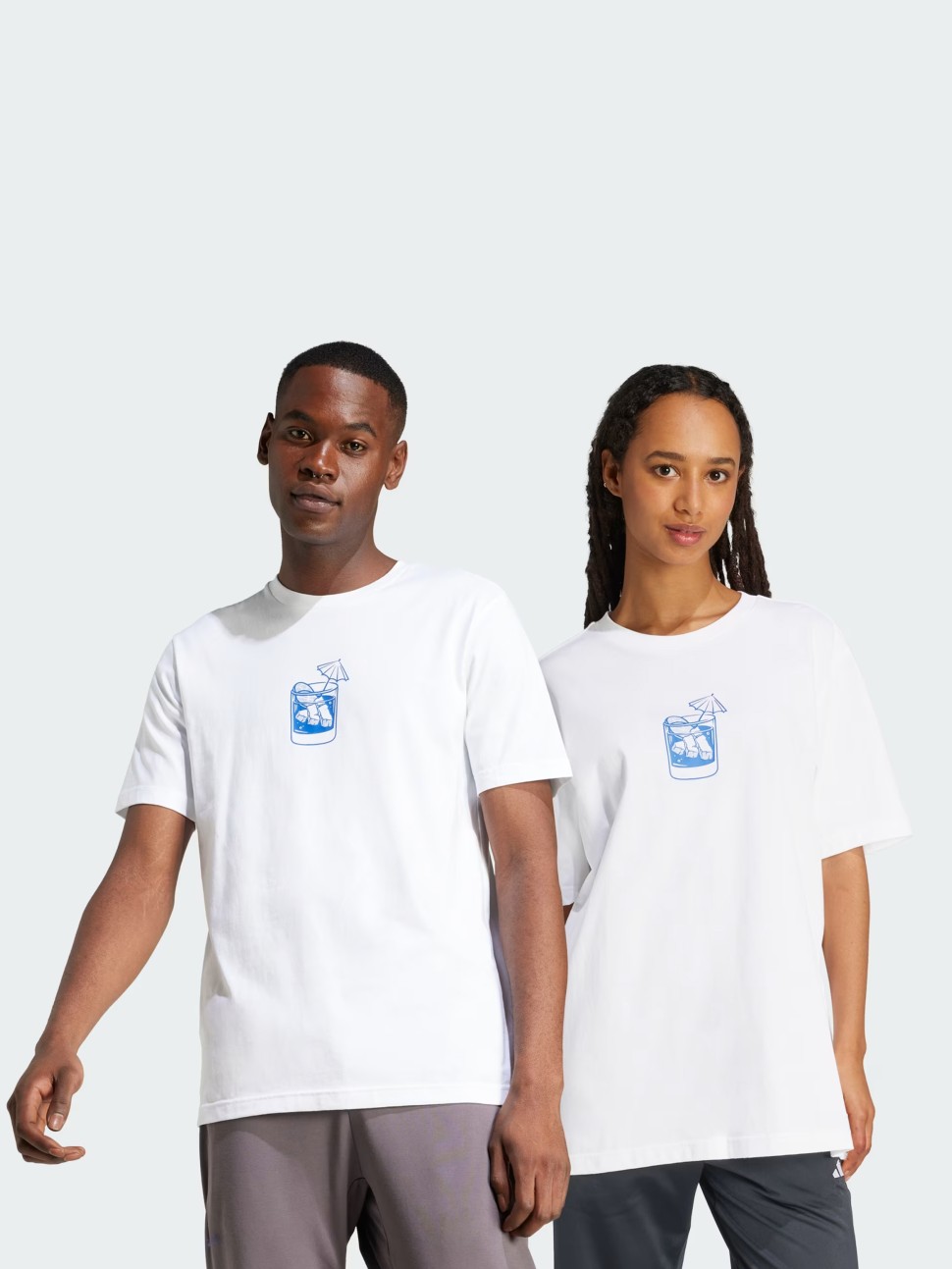 Футболка чоловіча Adidas M L DRINK TEE біла JJ4013 — фото 2