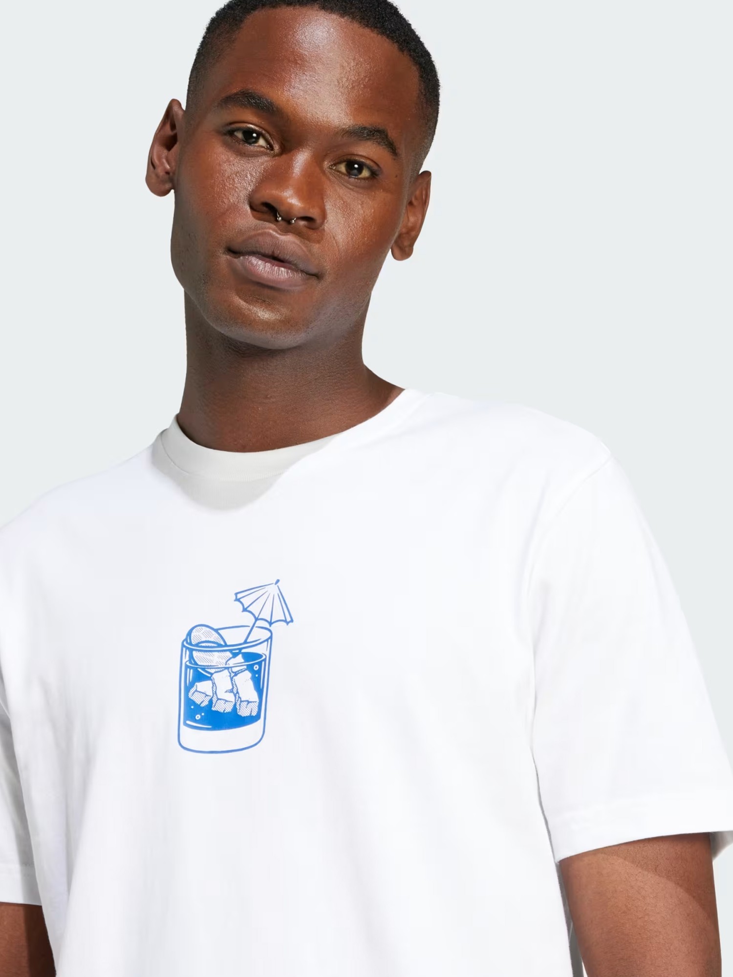 Футболка мужская Adidas M L DRINK TEE белая JJ4013 изображение 5