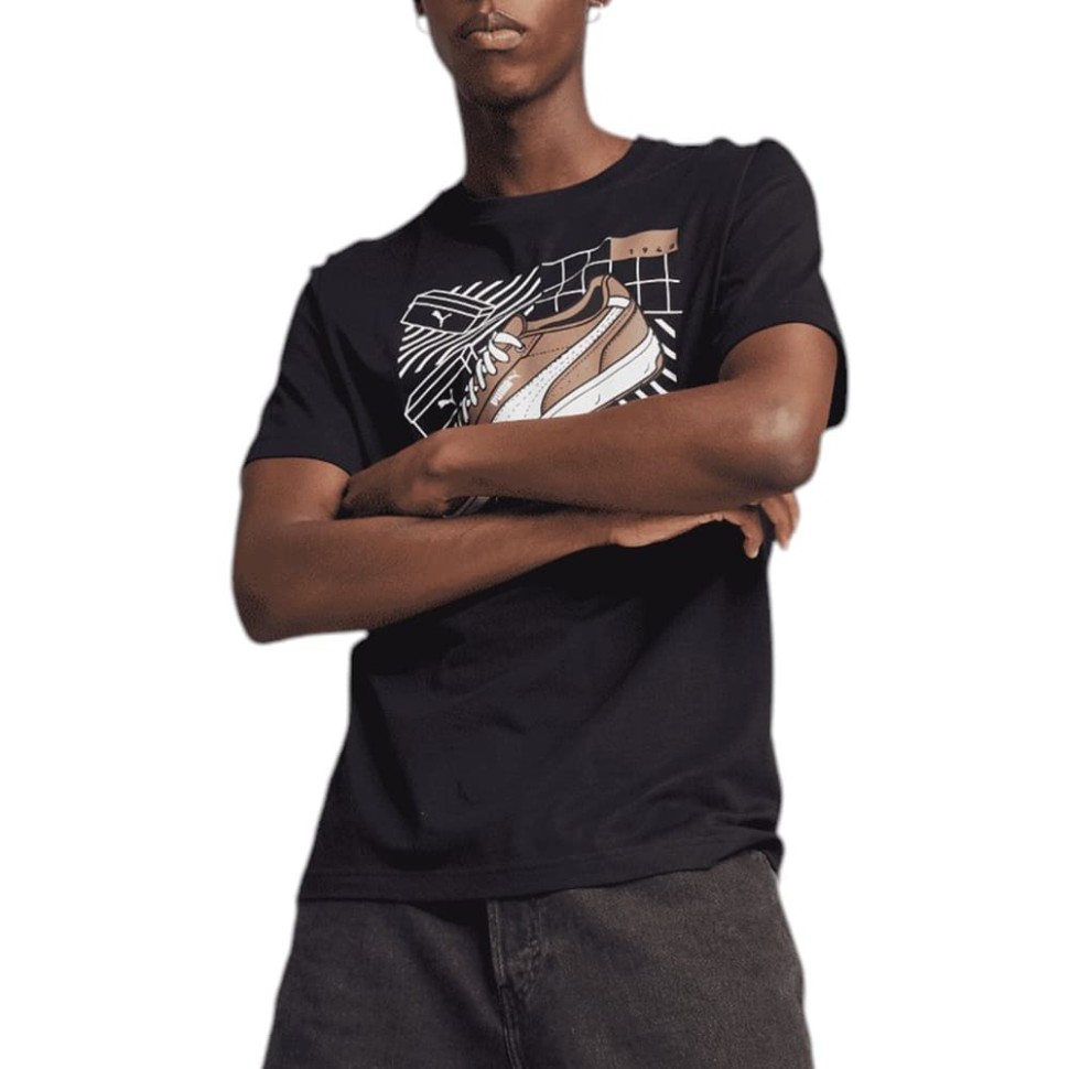Футболка чоловіча Puma GRAPHICS Sneaker Tee синя 68483016 — фото 1