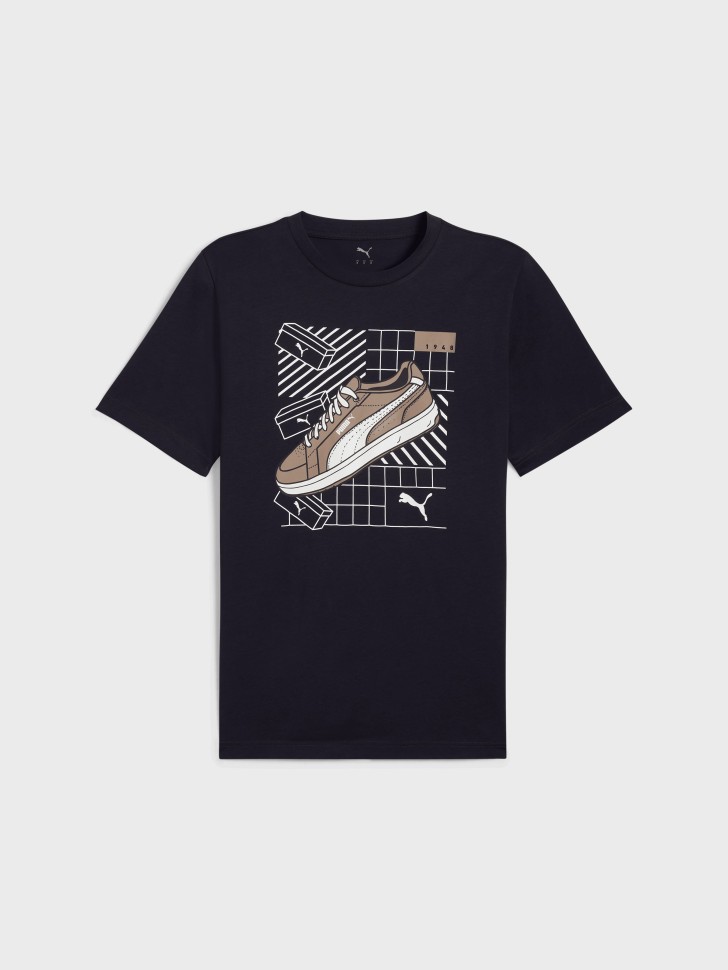 Футболка чоловіча Puma GRAPHICS Sneaker Tee синя 68483016 изображение 5
