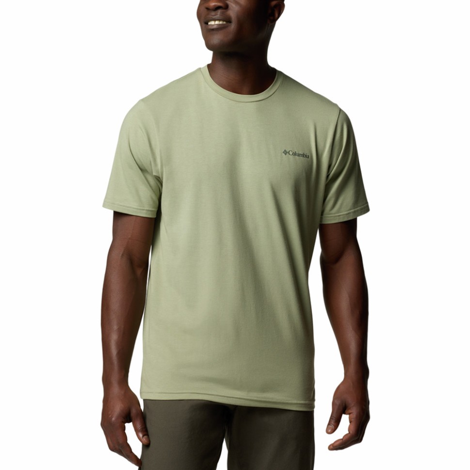 Футболка чоловiча Columbia Men's Sun Trek™ Short Sleeve Tee хакі 1931161-348 — фото 1
