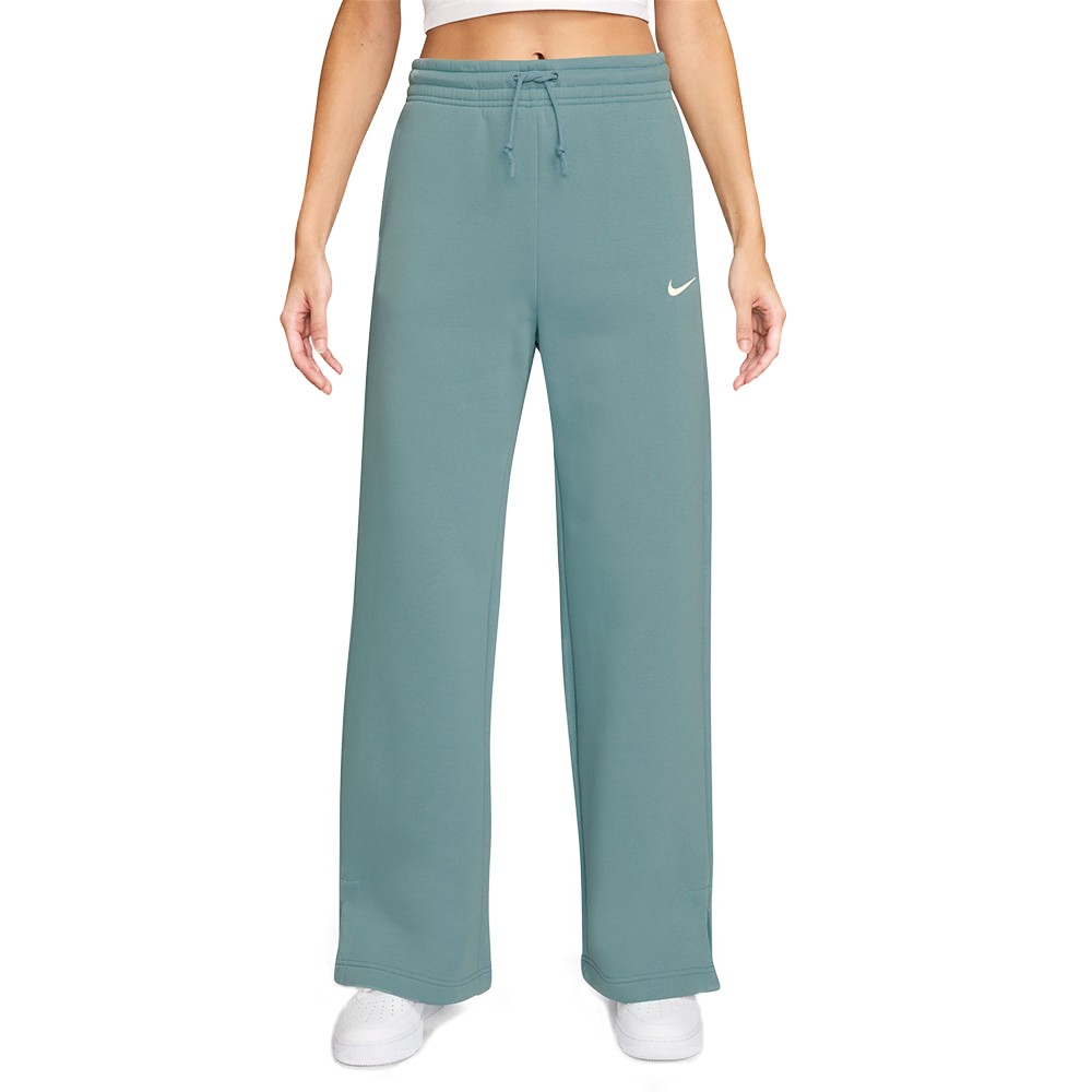 Брюки женские Nike W NSW PHNX FLC HR PANT WIDE 2 бирюзовые IH1011-017 изображение 1