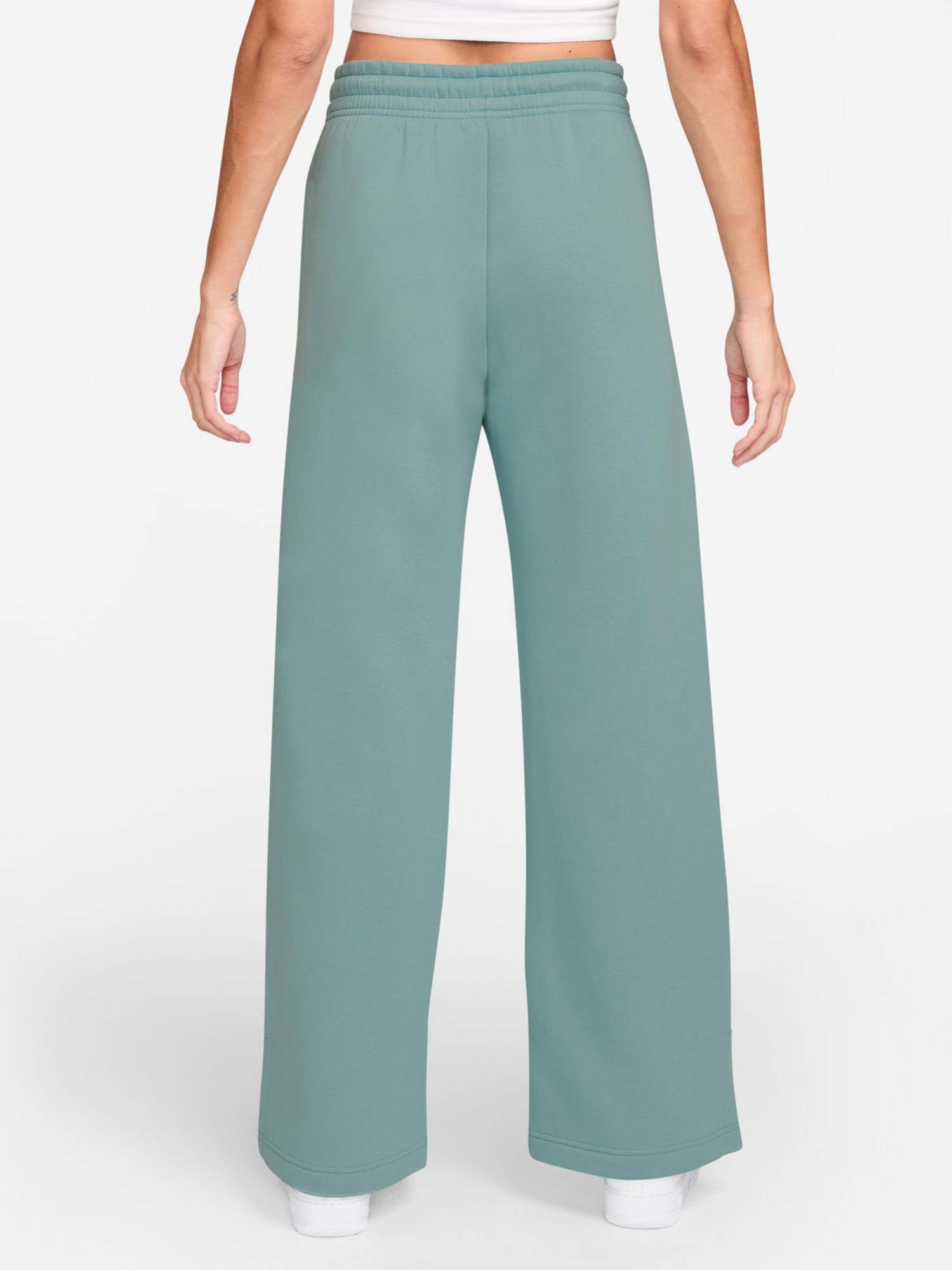 Брюки женские Nike W NSW PHNX FLC HR PANT WIDE 2 бирюзовые IH1011-017 изображение 3